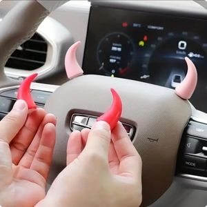 5/25 Brand new black devil horns home or car decor, stick on in black or red